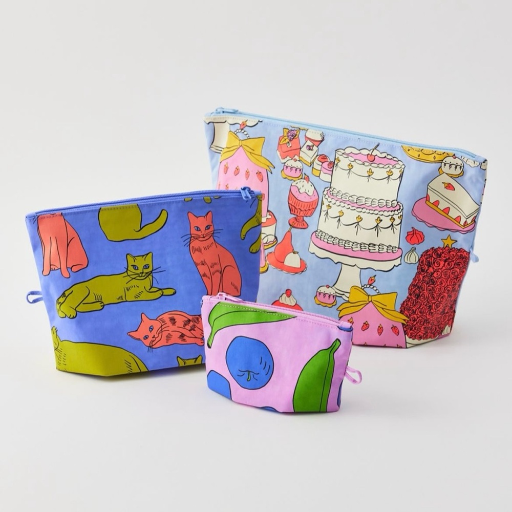 BAGGU Nylon Go Pouch Set in Still Life